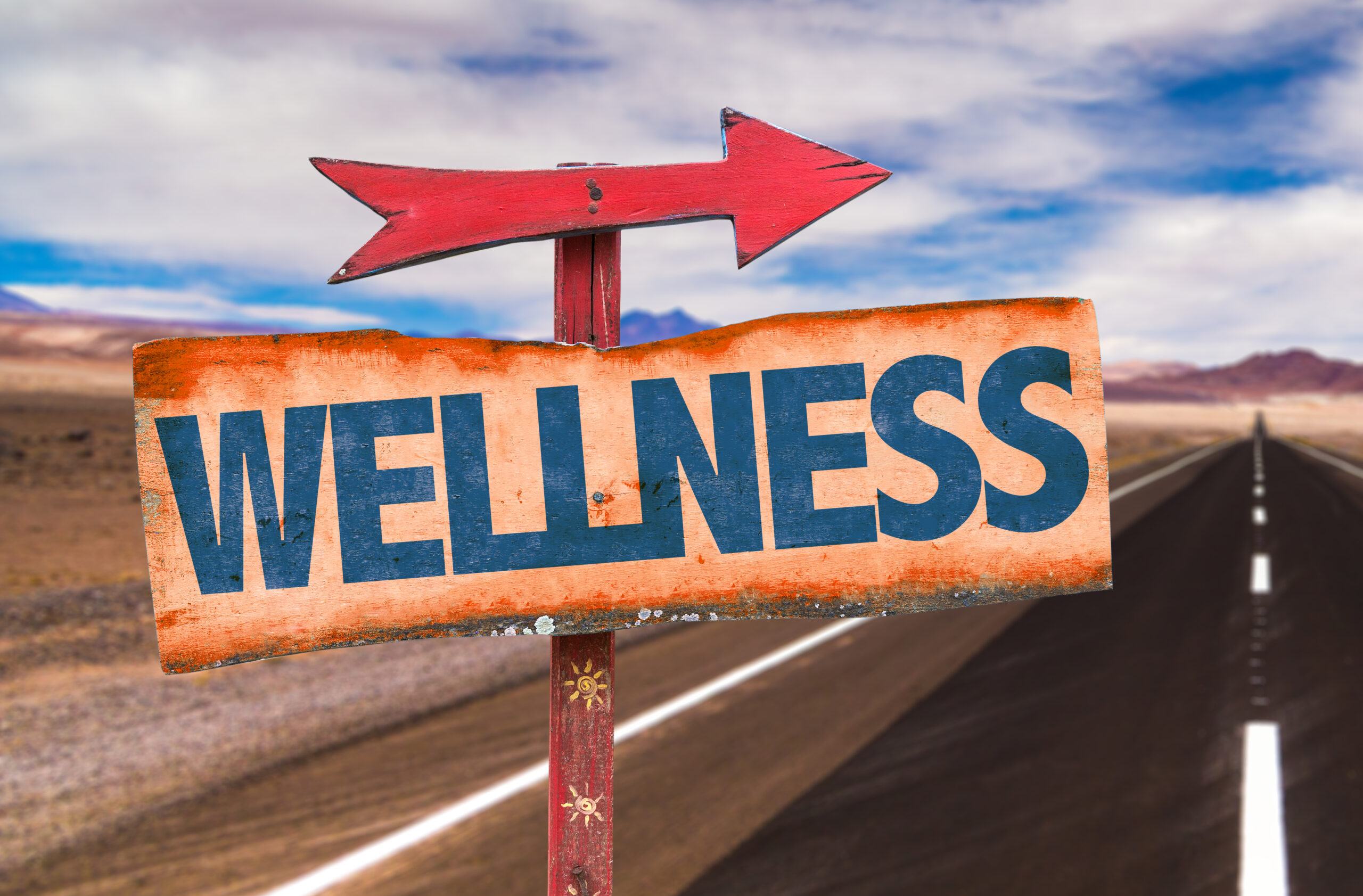 Road to wellness sign